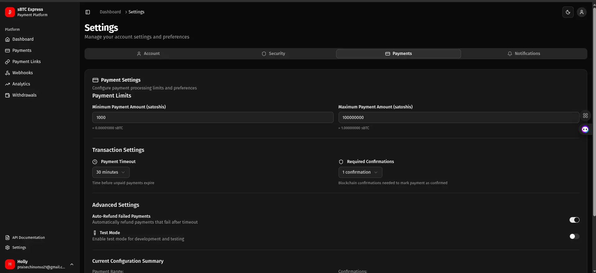 sBTC Express Frontend screenshot 4